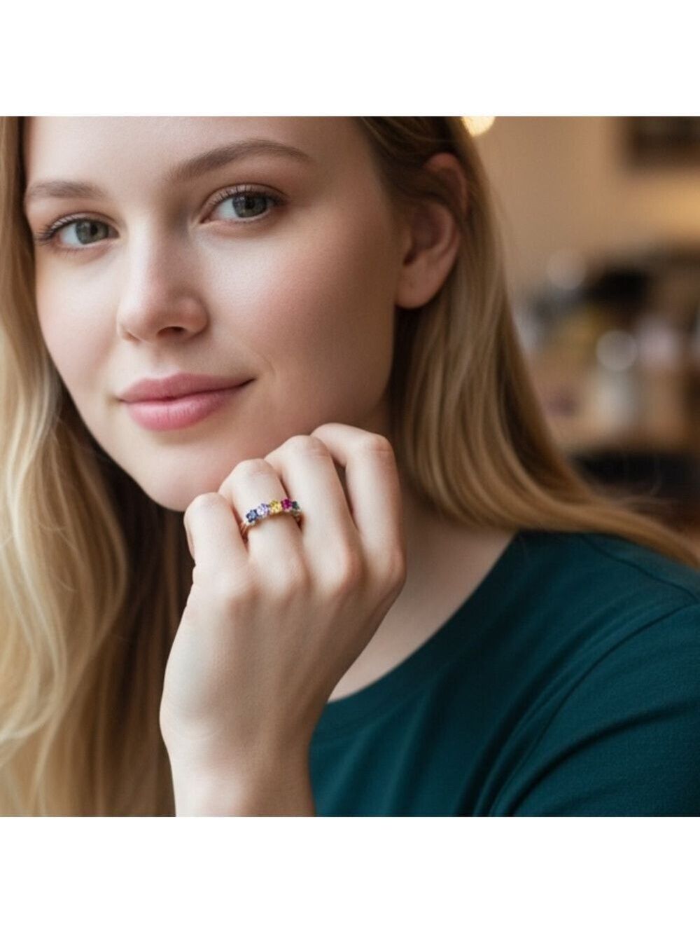 Multi Colour Stone Ring